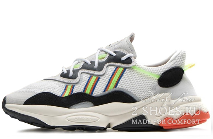 Кроссовки Adidas Ozweego Era Pack White Solar Green EF9627 белые