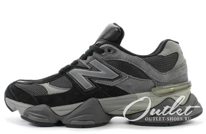 Кроссовки New Balance 9060 Black Castlerock Grey U9060BLK черные, серые